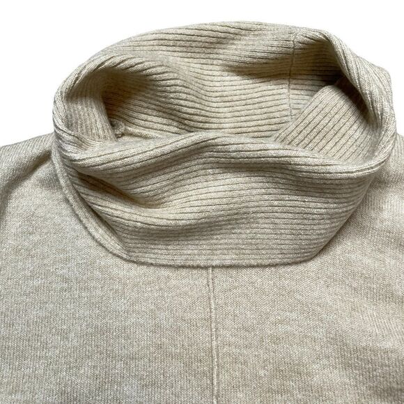NWT CALVIN KLEIN Cowl Neck Sweater Heather Latte Size Medium - Picture 3 of 7